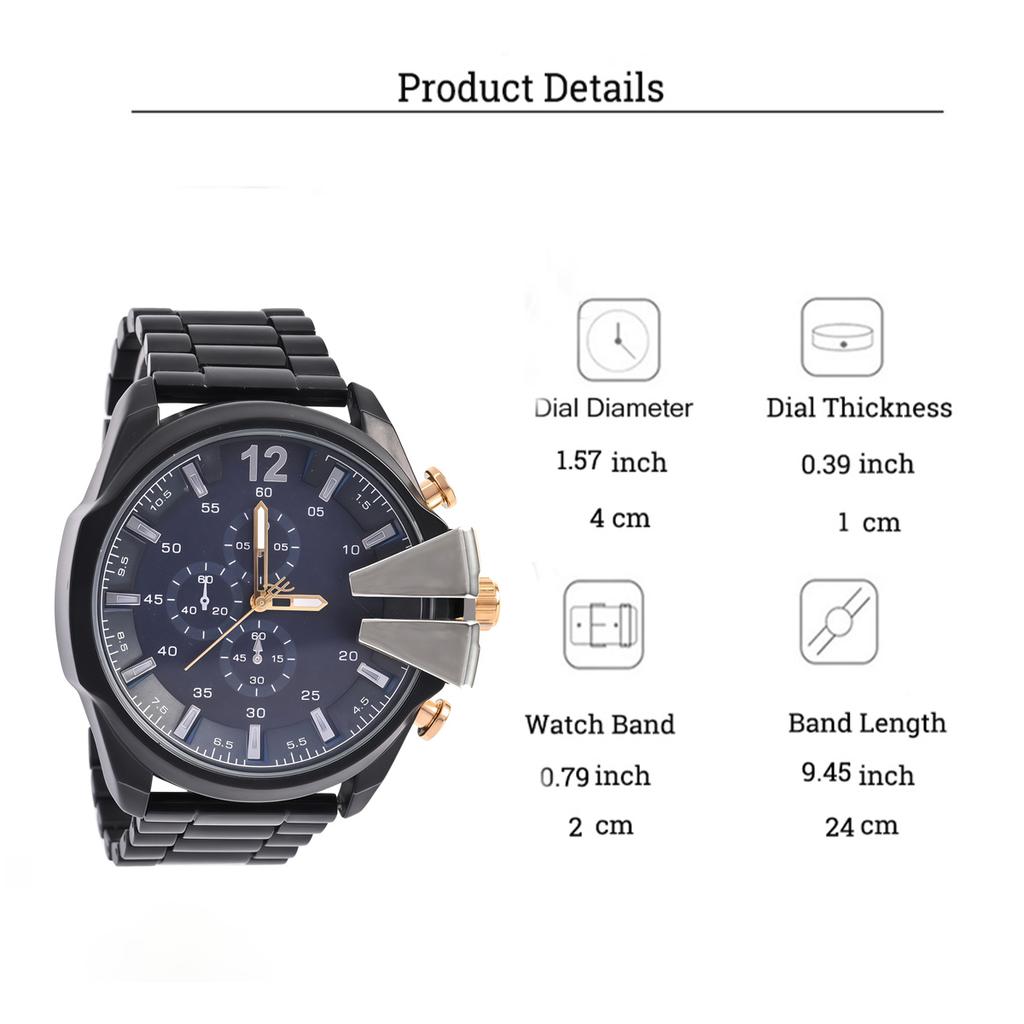 Fashion personality trend men's quartz watch alloy material sports style, suitable for daily wear, Christmas gifts