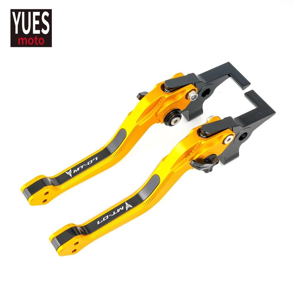 Motorradzubehör Kurze CNC Verstellbare Brems-Kupplungshebel 3D Rhombus Neue Hebel Für Yamaha MT07 FZ07 MT 07