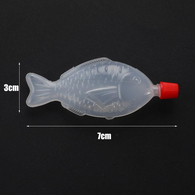 10 buc Sticlă de sos de soia de 8,5 ml în formă de pește, de unică folosință, sticlă pentru condimente sushi