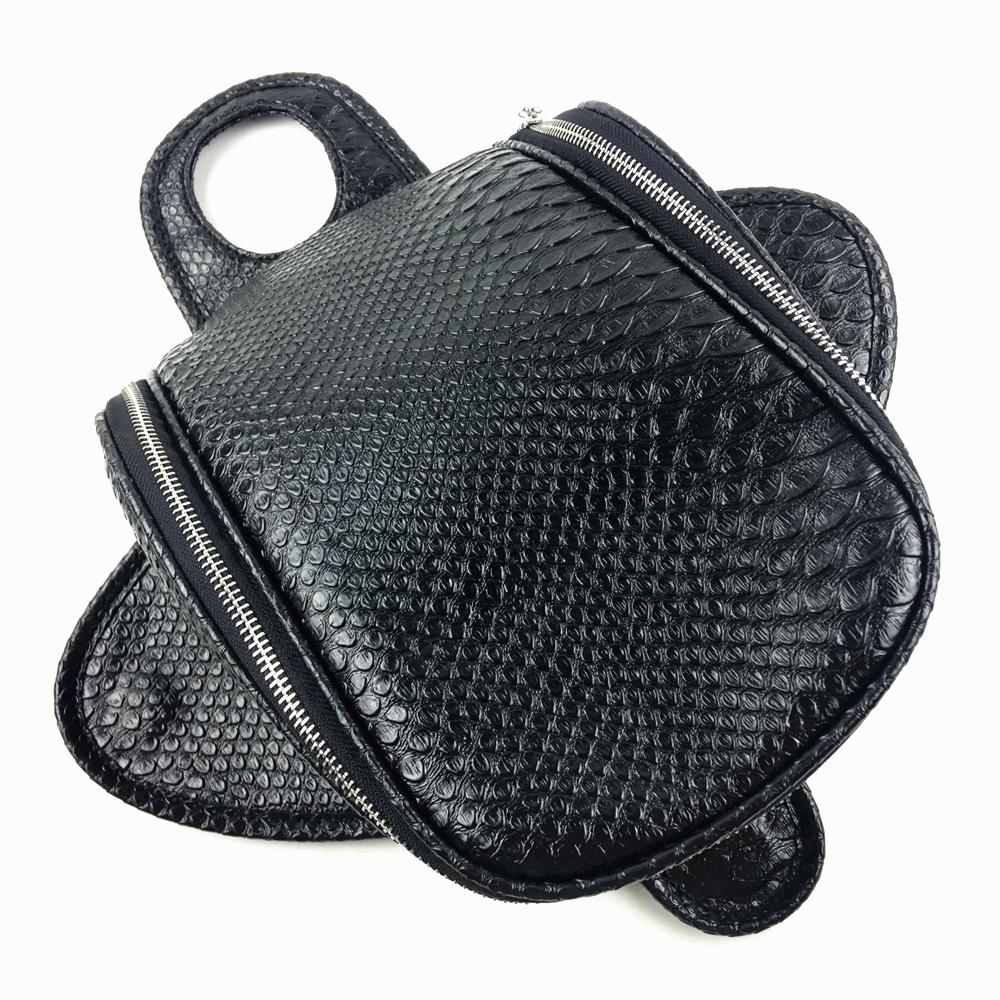 Black Crocodile Pattern PU Leather Oil Fuel Tank Travel Bag Motorcycle Waterproof Magnetic For Harley 883