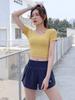 Yuoku Shorts with Sports Running Yoga Side Perfect for and the Gym M and Women's Built-in Pockets, Pants, Shorts, Underwear, One-Piece Leggings,