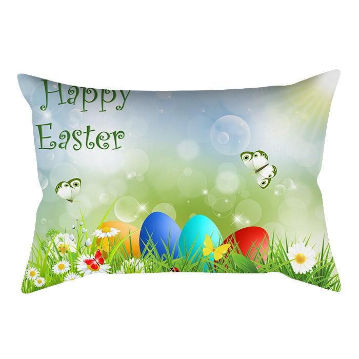 

Новая Пасха Милый Кролик Пасхальное Яйцо Узор Наволочка Милое Праздничное Украшение Наволочка для Подушки на Диван в Гостиную 30X50