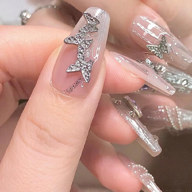 10x/Set Beautiful Butterfly Nails Art Charms 3D Alloy Bowknot Nails Charms Nails Charms Nails Supplies