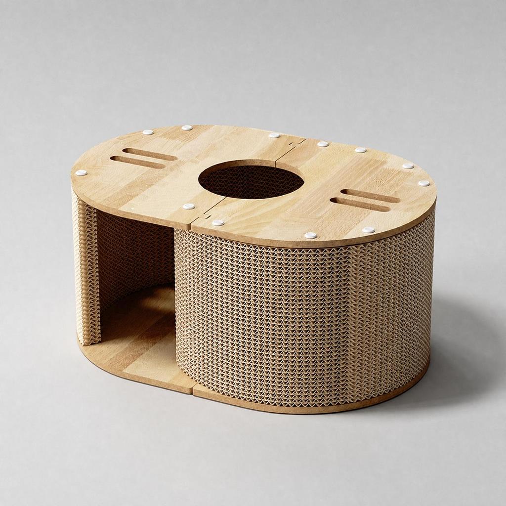Cardboard Cat House Multi-Functional Corrugated Paper Indoor for Cats