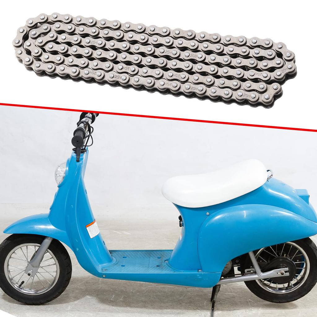 KAMIER 25H Drive Chain 126 Link For Razor MX350 MX400 ZR350 SX350 McGrath Dirt Rocket Bike Kids Electric Pocket Mod Mini Euro Bella Vapor Sweet Pea