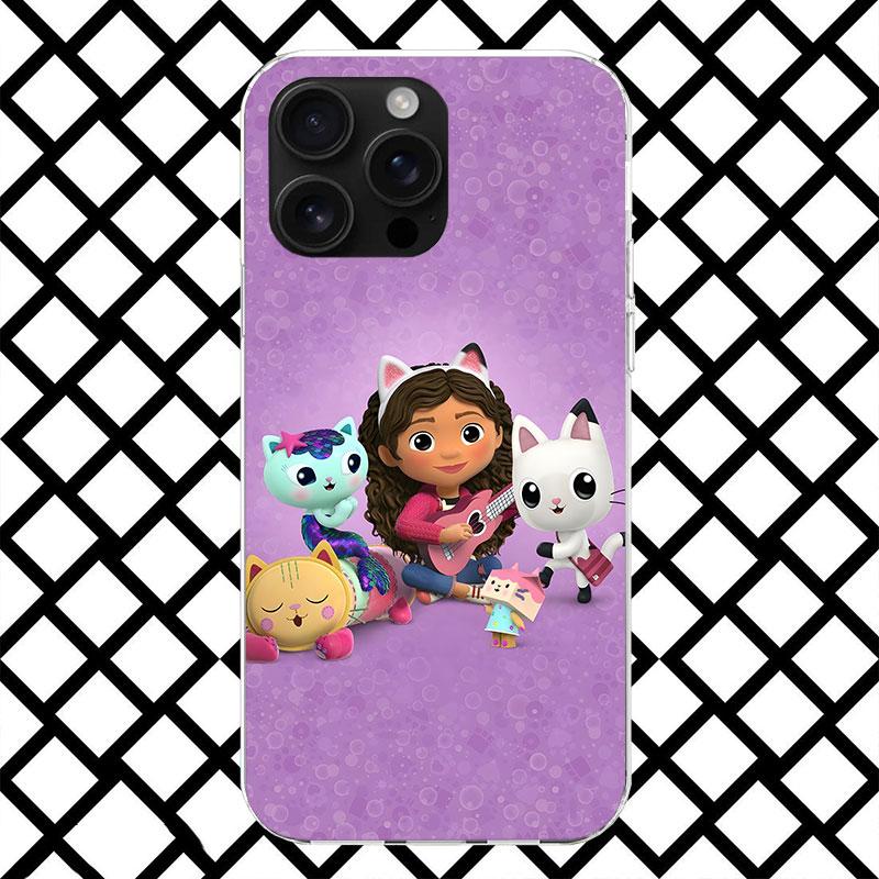 Cartoon Gabby's Puppenhaus Handyhülle für iPhone 17 Air 16 16E 15 14 Plus 13 Mini 12 11 Pro Max 7 8 + SE 2020 Weiche Hülle Fundas 17
