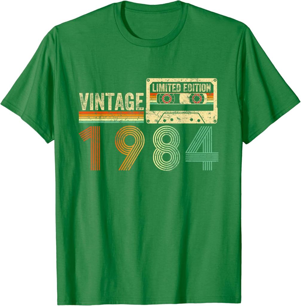 40 Year Old Gifts Vintage 1984 40th Birthday Cassette Tape Women's T-shirts Fashion Y2k Tops Tshirt Haikyuu Graphic Tees 80833