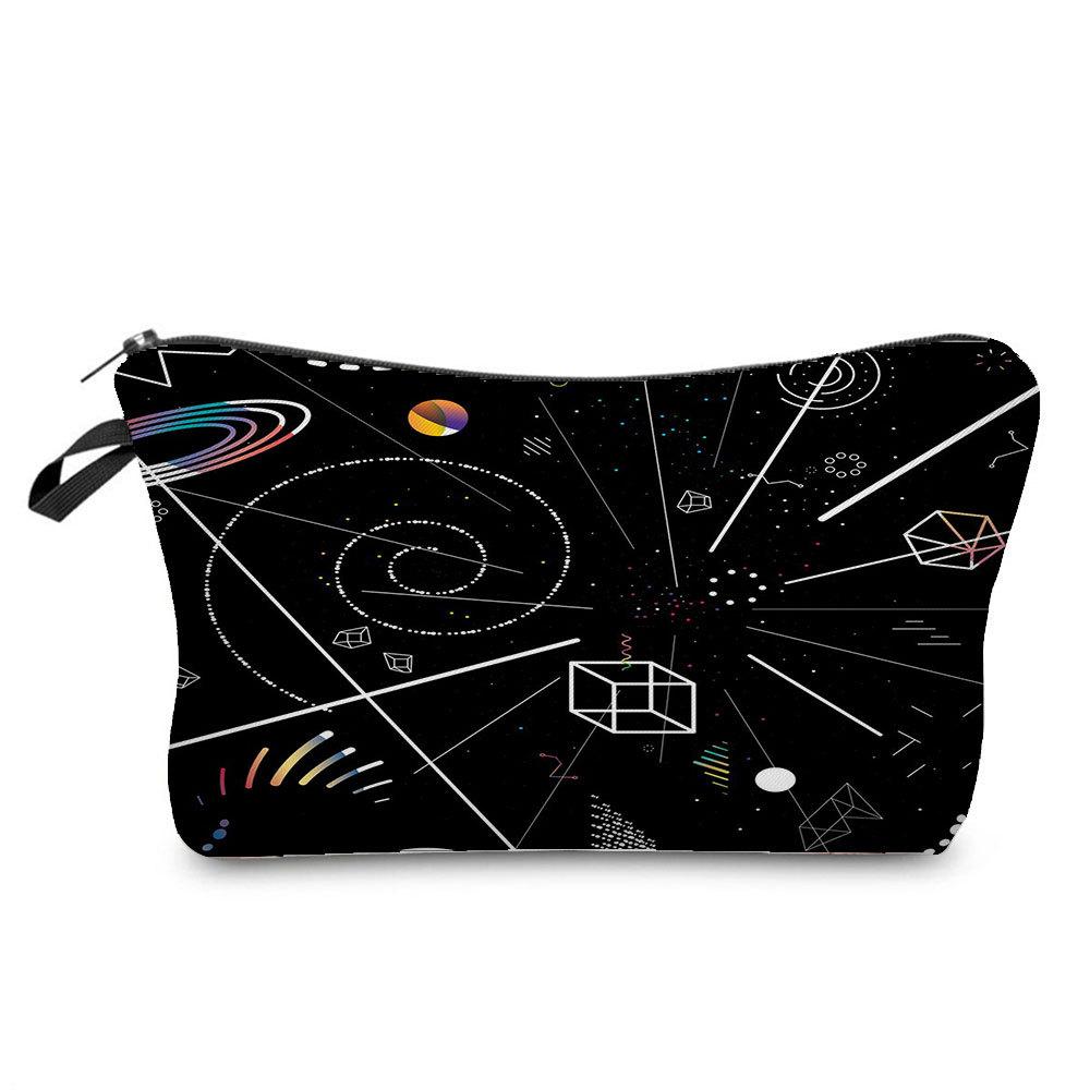 Women Chemical Physics Formulas Print Cosmetic Bag Toiletries Organize Travel Storage Case 6768