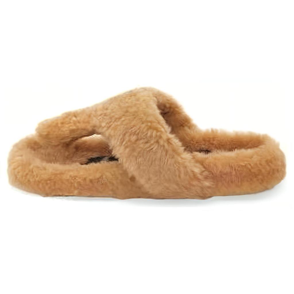Loewe  Ease Toe Post Slippers Shearling - Medium Concealer Women Sneakers Tan L815465X80-8812
