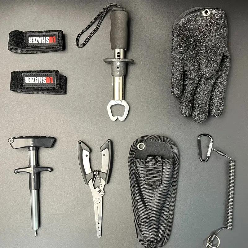 

Fishing Tool Set with Pliers, Fish Lip Gripper, Scale Remover, and More - Durable Polycarbonate, Multi-Color, Saltwater