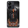 Handyhülle - MANIACASE - Xiaomi Redmi 13C 4g - Silikon TPU - Harley Davidson Totenkopf (grau) - Schwarz