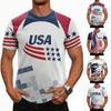 Men's Football Inspired Short Sleeve T Shirt Breathable Comfortable Round Neck Top with Graphic Print USA Theme for Casual Wear