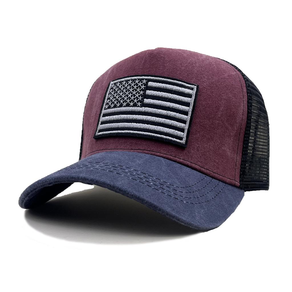Hut Herren Sommer Amerikanische Flagge Kappe Sonnenschutz Sonnenhut Outdoor Sport Bergsteigen Baseballkappe