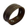 Wide Retro Leather Bracelet In Blue