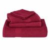 VidaXL Serviettes de toilette 4 pièces FROGN Bordeaux 30 x 30 cm 100 % coton 136729