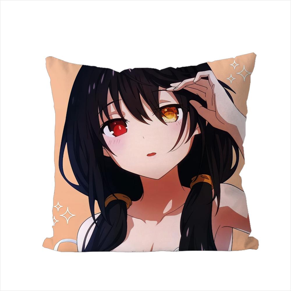 Tokisaki Kurumi Kissenbezug Für Auto Sofa Dekoratives Zuhause Zweiseitiger Druck Plüsch Quadratisch Wurfkissen Kissenbezug