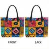  Bohemian Geometric Pattern Tote Bag Large Capacity Portable Daily Casual Outdoor Shopping Shoulder Handbag
