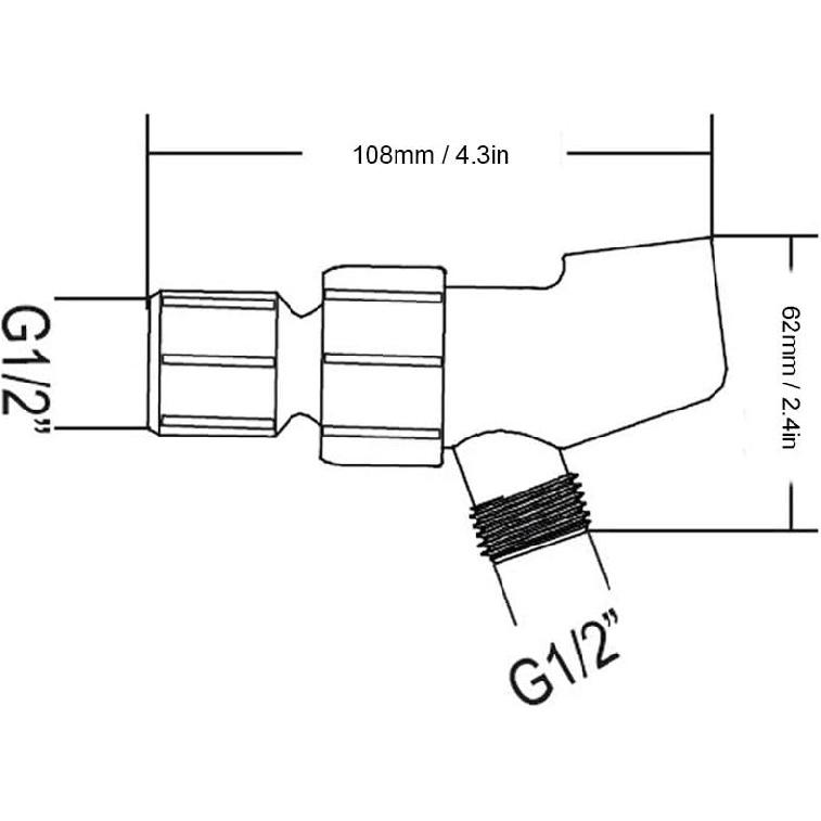 Handheld Shower Head Holder, G1/2 inch Thread Universal White Shower Wand Holder Adjustable Shower Arm Mount Shower Bracket Adapter for Connecting