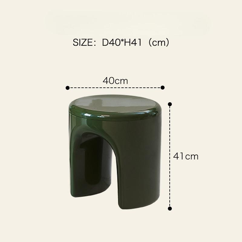 Скандинавский Простой Круглый Табурет Креативный Приставной Столик Табурет для Дома Гостиной Дизайнерский Низкий Табурет Популярный Маленький для Квартиры армия зеленый