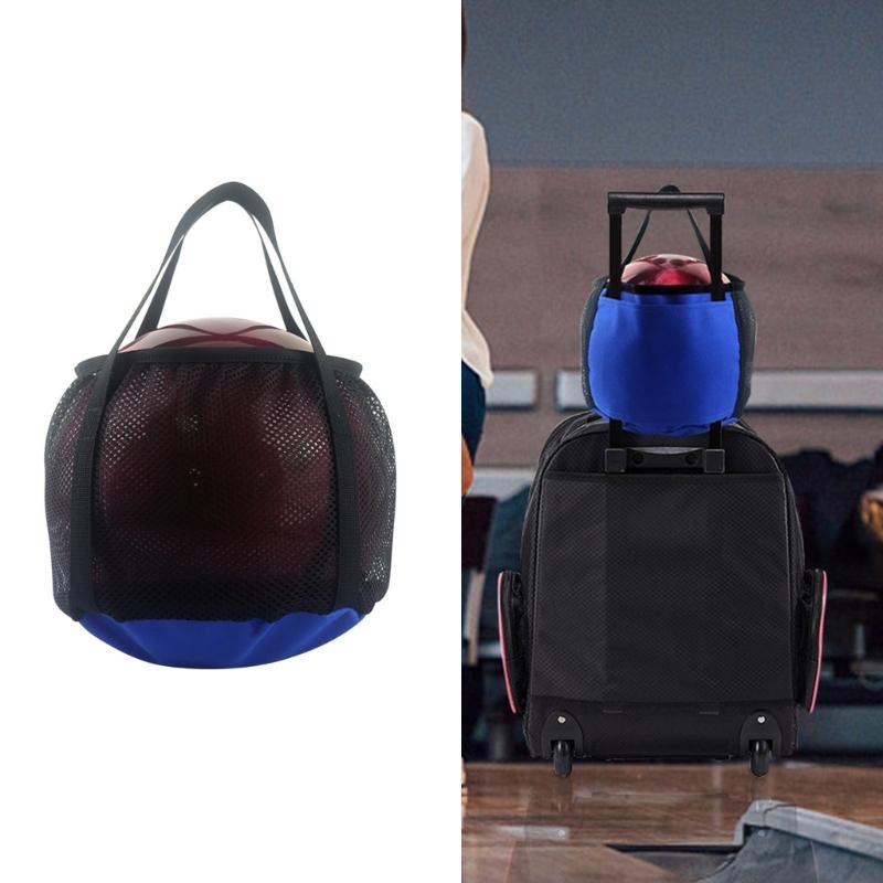 Durability Bowling  Storage Bag With Meshes Pocket Elastic Cord Closure Light weight Compacts Travel Accessory