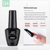 AS Nail Art Anti-Lift Gel No-Wipe Top & Base Coat Light Therapy Transparent Set - Long-Lasting Strengthening.