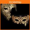 Halfface Metal Mask With Glittering Embellishments For Weddings Halloween And Events