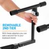 PYLE Heavy-Duty Portable Music Stand, Z-Shaped, Portable, Height-Adjustable, with Second Tier, Ideal for Digital Keyboards, Digital Pianos, and Home S