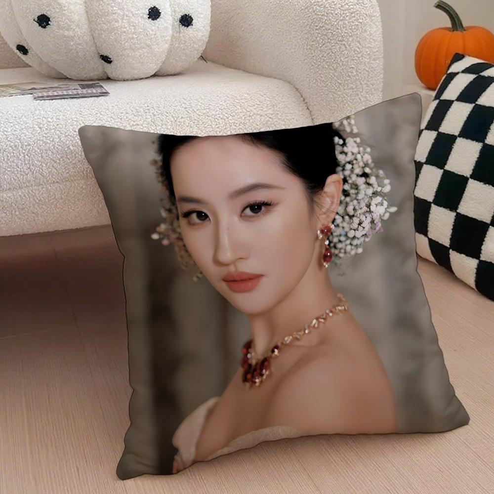 Elegant Beautiful Star LLiu Yifeixixis Cushion Cover Throw Pillow Cover Hidden Button Durable Polyester Chair Cushion