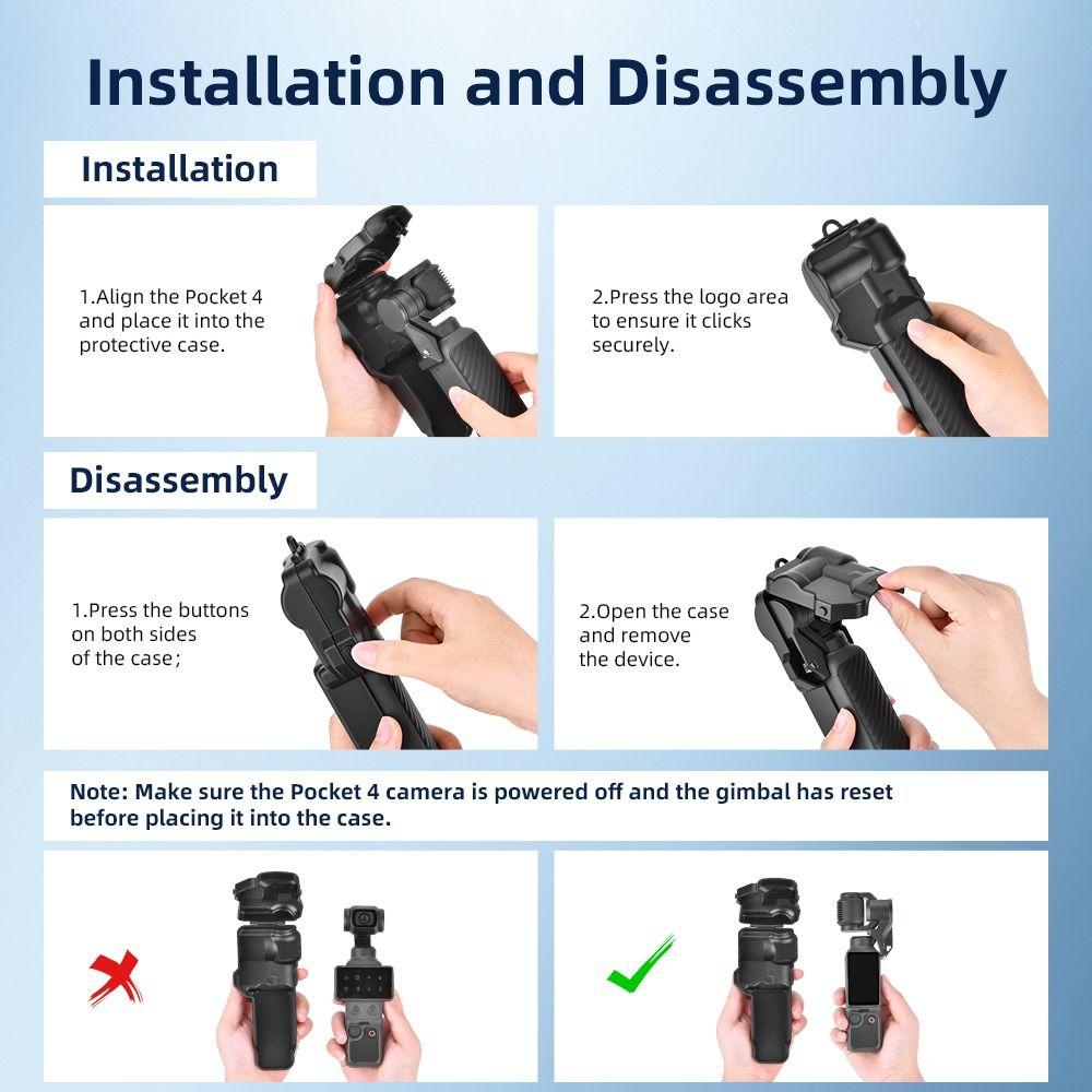 Portable Screen Protector Anti-Scratch Lens Cover for DJI Osmo Pocket 4 Gimbal Camera Accessories