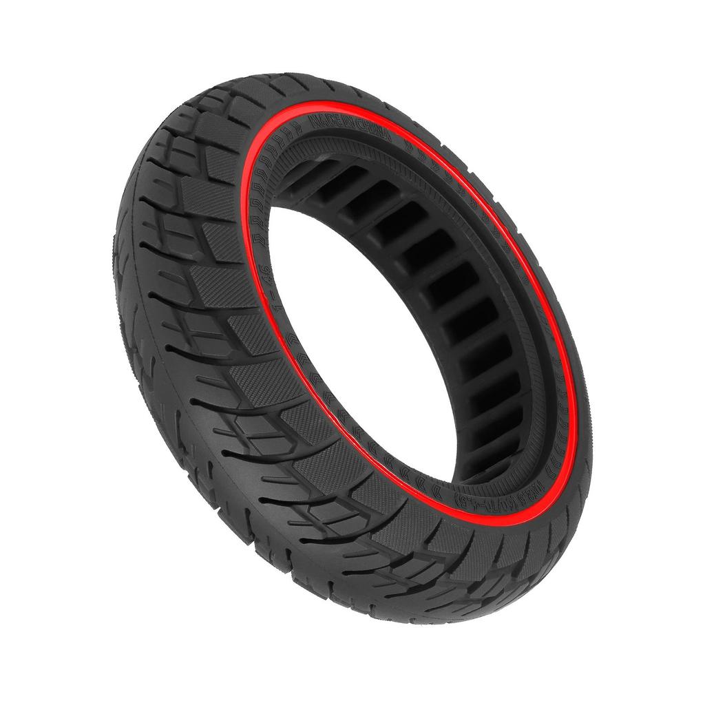 Ulip 10*2.5(60/70-6.5) Solid Tire with Red Circle(45mm Slot) for Segway Max G30 Scooters