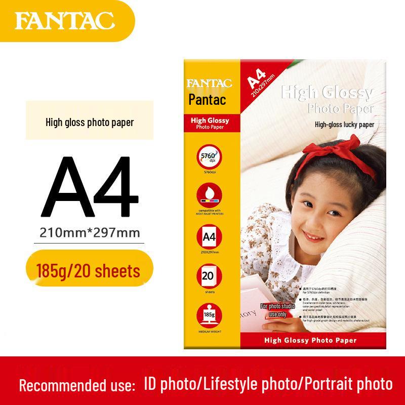 Pantec High Gloss Waterproof Photo Paper, 6"x5"x7", 210g, 4R, A4, Matte, Inkjet Compatible.