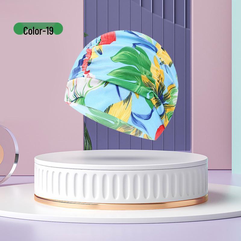Unisex Adult Pleated Swim Cap – Fashionable, Non-Tightening with Hair and Ear Protection