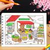 1 Stück Aquarell-Malbuch Kinder-Zeichenbuch Schüler Skizzenbuch Tragbare Zeichen-Malutensilien