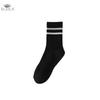 Cotton Women's Mid-calf Socks Girls Ladies' Parallel Bar Striped Casual Sports Socks