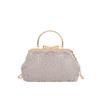 Luxury Embroidered Women's Shoulder Bag Metal Top Handle Purse With Long Chain Strap Evening Party Clutch
