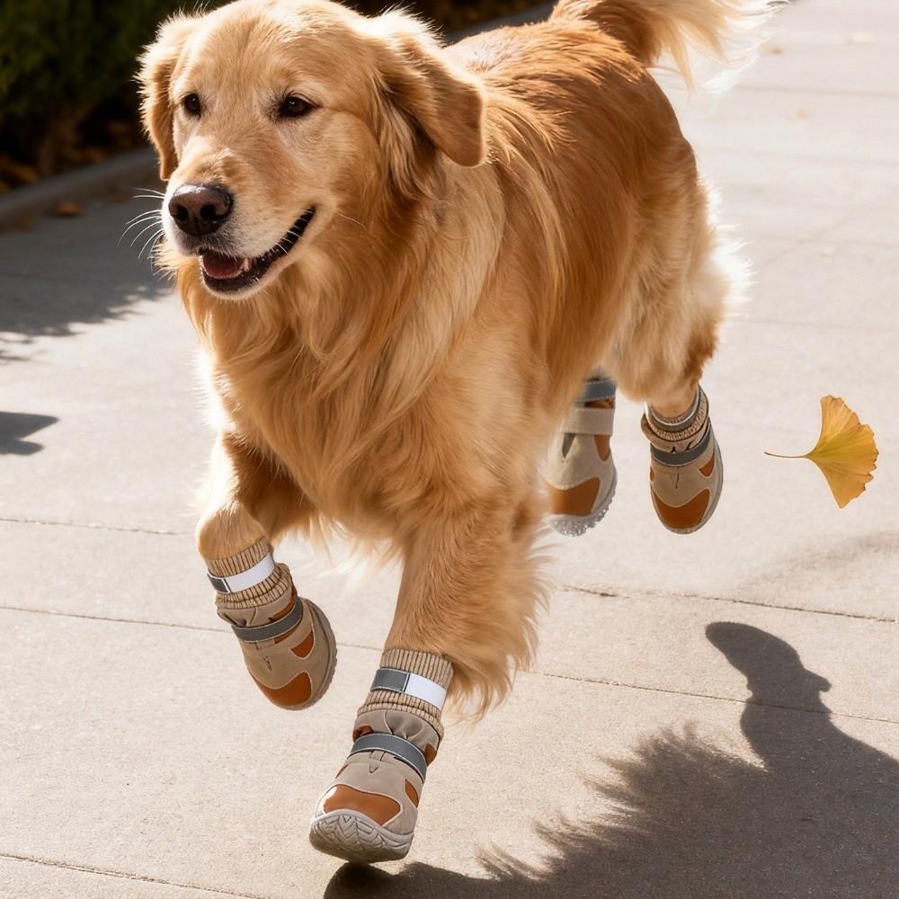 Wear-Resistant Winter Puppy Boots Thickened Dog Snowshoes Pet Sneakers  Medium Large Dogs