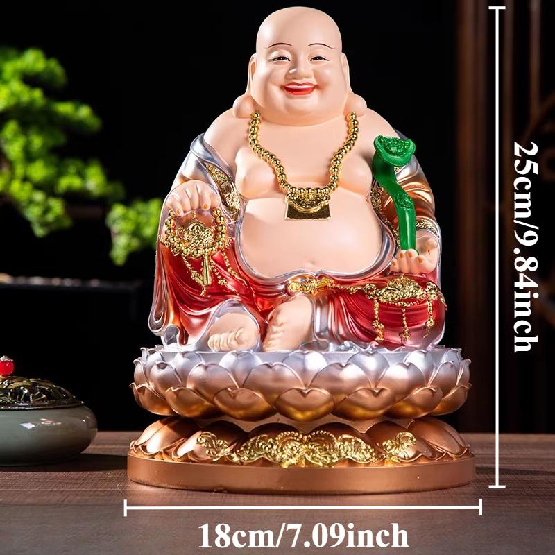 Harz Maitreya Buddha Statue Chinesischer Stil Buddha Statue Ornament Haushalt Verehrte Statue Heimdekoration Wohnzimmer Dekoration