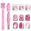3 in 1 Cat Eye Effect Double 3D Love Heart Nail Magnet Line Moon Snake Pattern French Nail UV Attraction Magnetic Stick Manicure