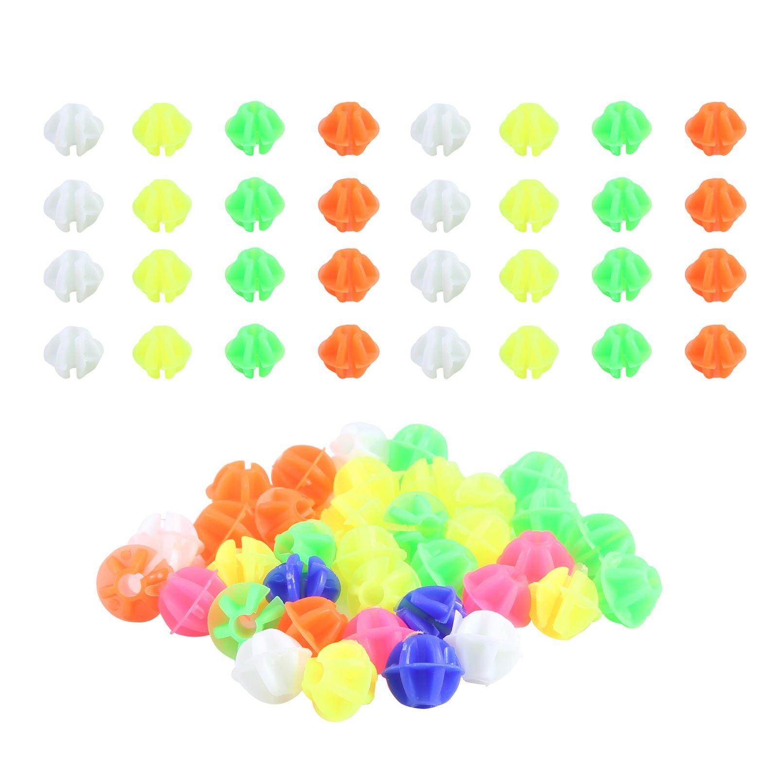 108Pcs Round Decorative Colored Beads Spokes Decorations Plastic Cilp