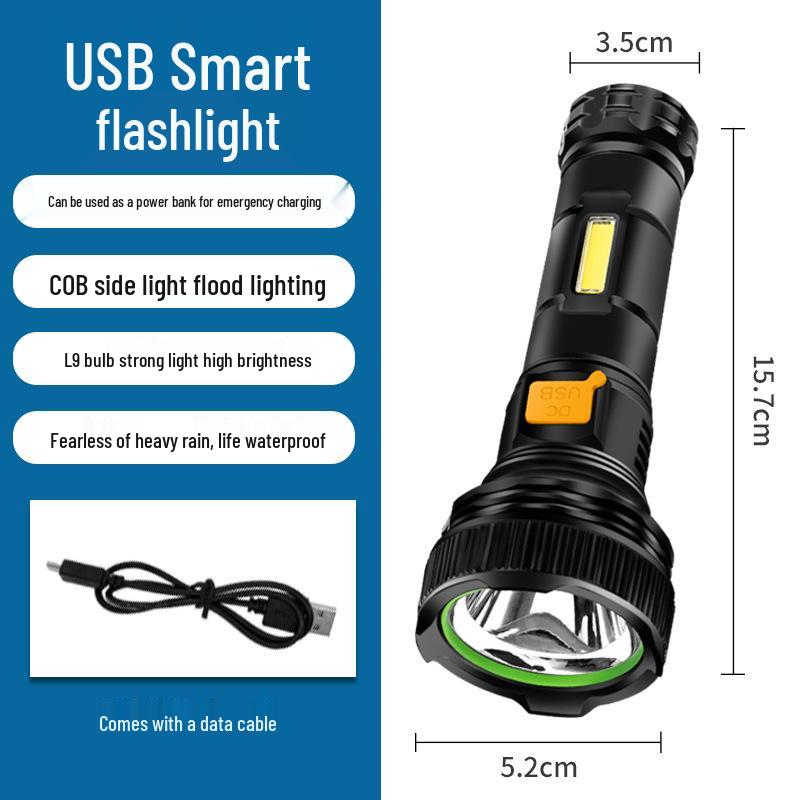 Ultra-Bright Outdoor Solar Flashlight: Long Battery Life, Rechargeable, Portable Handheld, 100,000 Lumens Spotlight