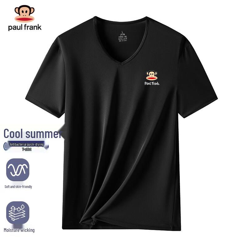 Paul Frank Men s V-Neck Anti-Bacterial Quick-Dry T-Shirt 2XL