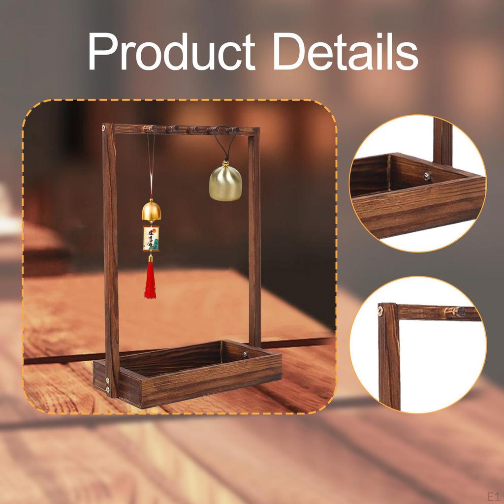 Wind Chime Stand Chinese Writing Brush Hanger Jewelry Display Rack Desk Organization Calligraphy Pen