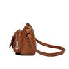 Women's Bag Soft Leather Middle-Aged Mother Bag Large Capacity Crossbody Bag Multi-Pocket Shoulder Bag