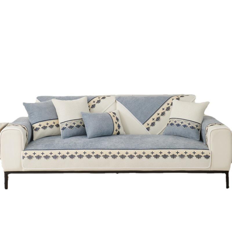 Sofa Cushion Four Seasons Universal Light Luxury Backrest Towel Modern Cushion High-End Summer Sofa Cover Cover Cloth Cushion