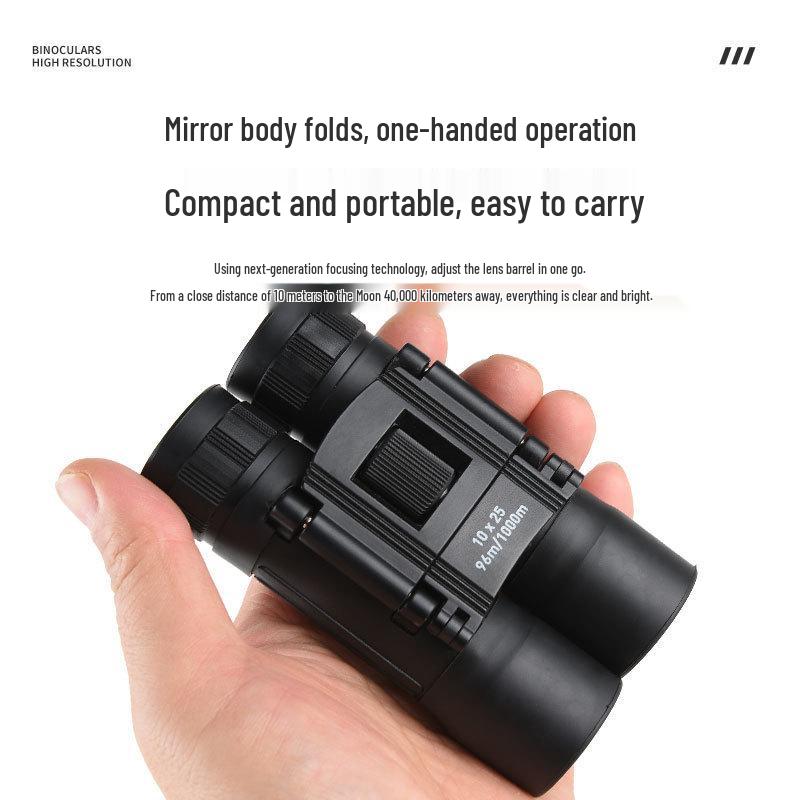 Customizable HD 10x25 Binoculars - High Magnification, Easy to Carry, Perfect for Outdoor Use