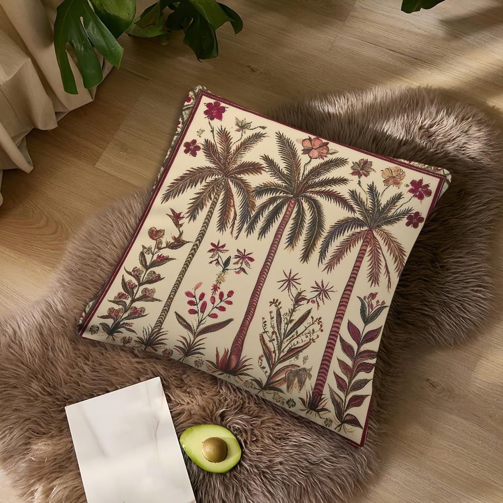D Flat Printed Palm Tree cushion cover Pillowcase DoubleSided Printing Sofa Cushion Bedroom Bedside PillowCover