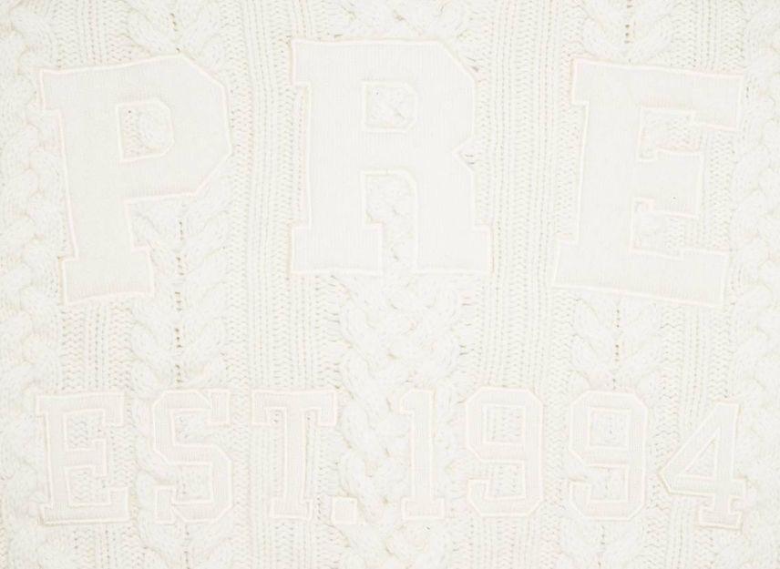 Supreme Applique Cable Knit Sweater Ivory