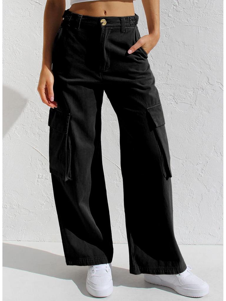 Women's Multi-pocket Workwear Denim Jeans - European and American Style