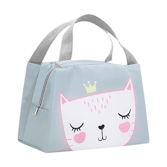 Excellent Cartoon Pattern Soft Texture Bento Tote Children Insulated Lunch Pack Bag for Picnic
