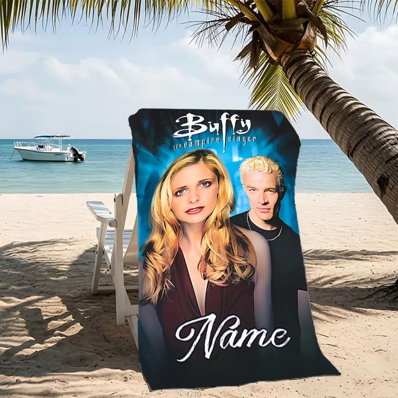 Customizable personalized beach towels Buffy the Vampire Slayer themed designs.Suitable for the beach, yoga, sports;ideal as beach accessories
